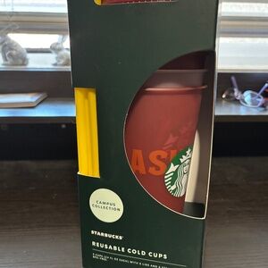 STARBUCKS ARIZONA STATE UNIVERSITY " ASU" REUSABLE COLD CUPS
